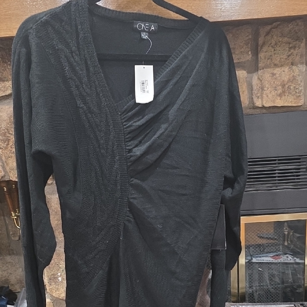 One A Black Knit Sweater